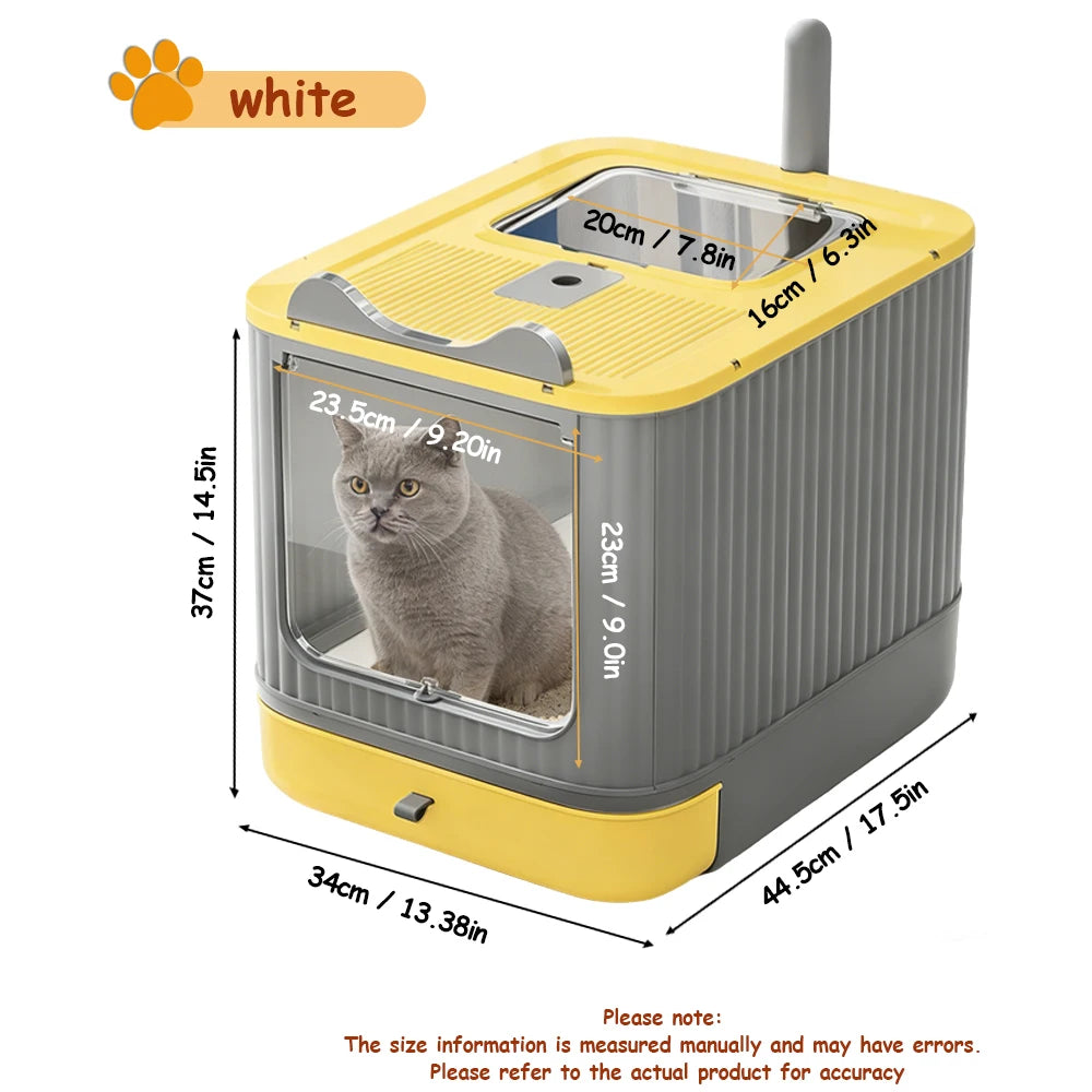Bac à litière fermé XL — Double entrée, anti-odeurs, pour chat