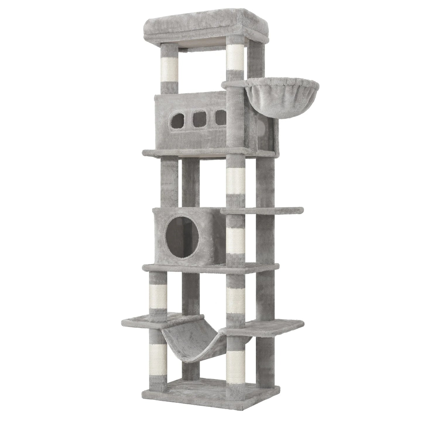 Villa Verticale XL 170 cm pour Chats – Arbre à Chat Multi-Niveaux