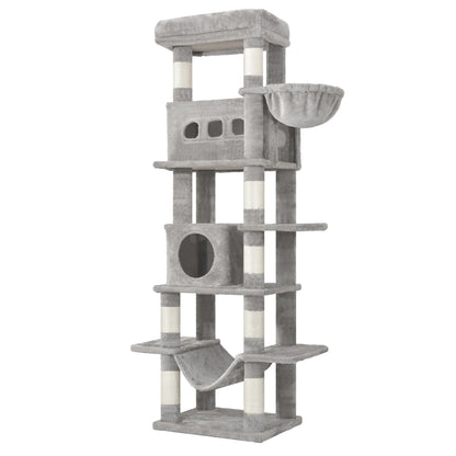 Villa Verticale XL 170 cm pour Chats – Arbre à Chat Multi-Niveaux