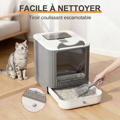 Bac à litière fermé XL — Double entrée, anti-odeurs, pour chat Pets Lover Store