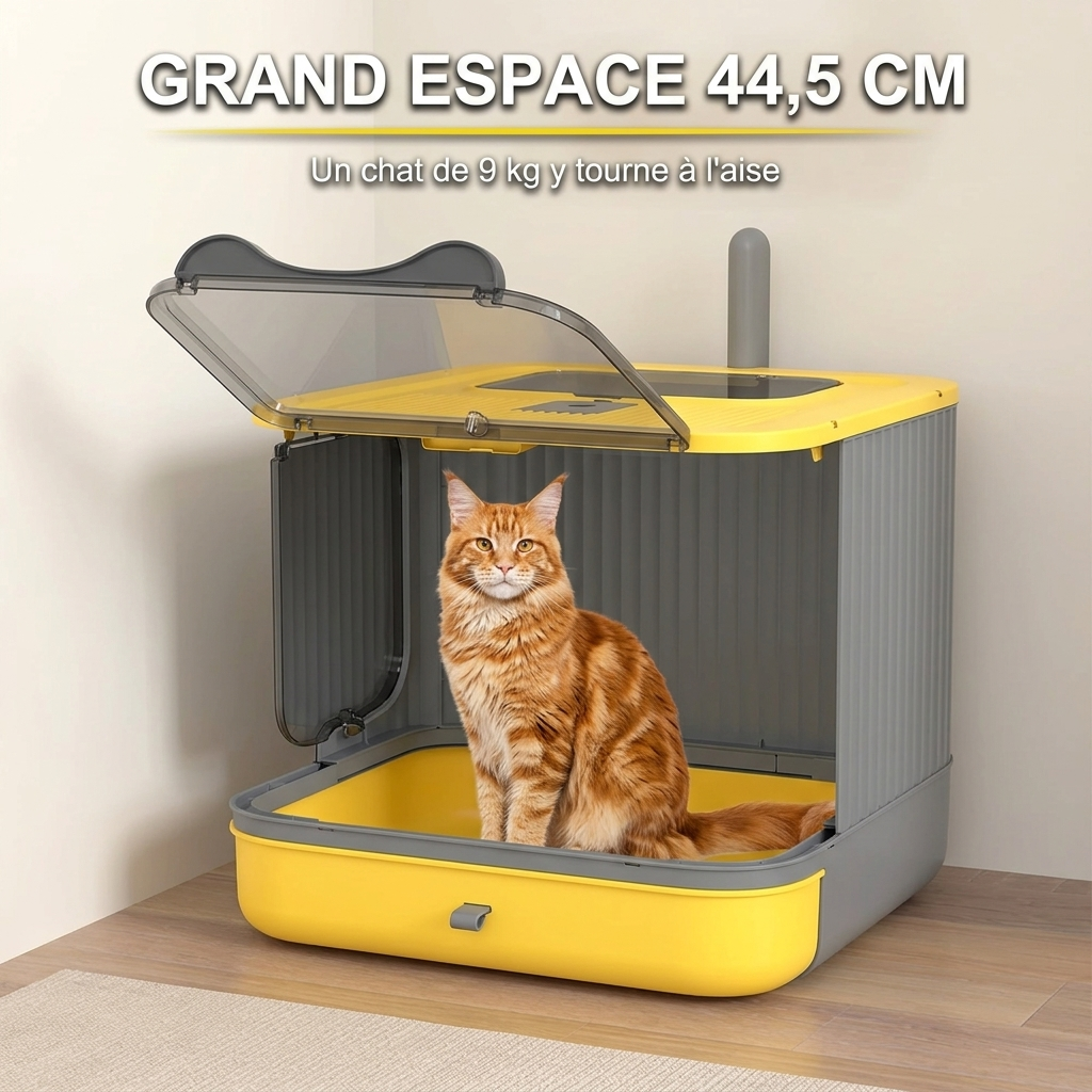 Bac à litière fermé XL — Double entrée, anti-odeurs, pour chat Pets Lover Store