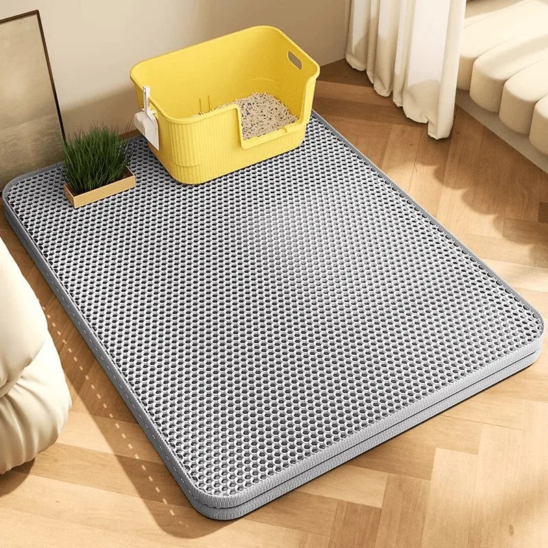 Tapis Récupérateur de Litière Double Couche pour Chat