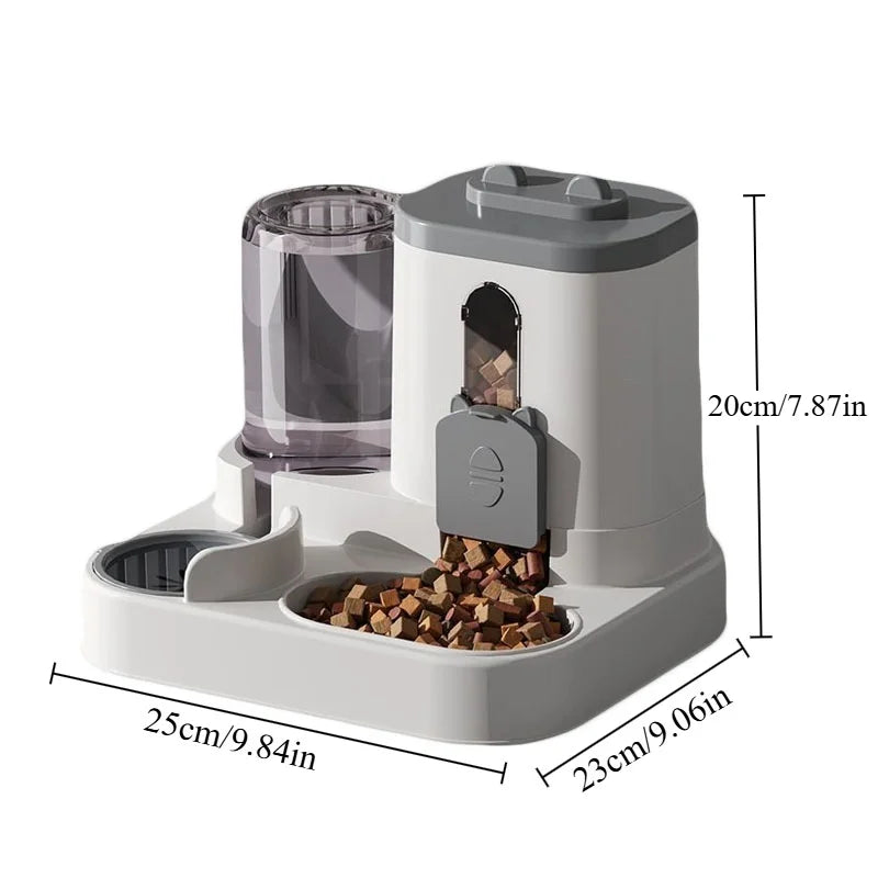 Distributeur automatique eau & croquettes — Pour chien et chat