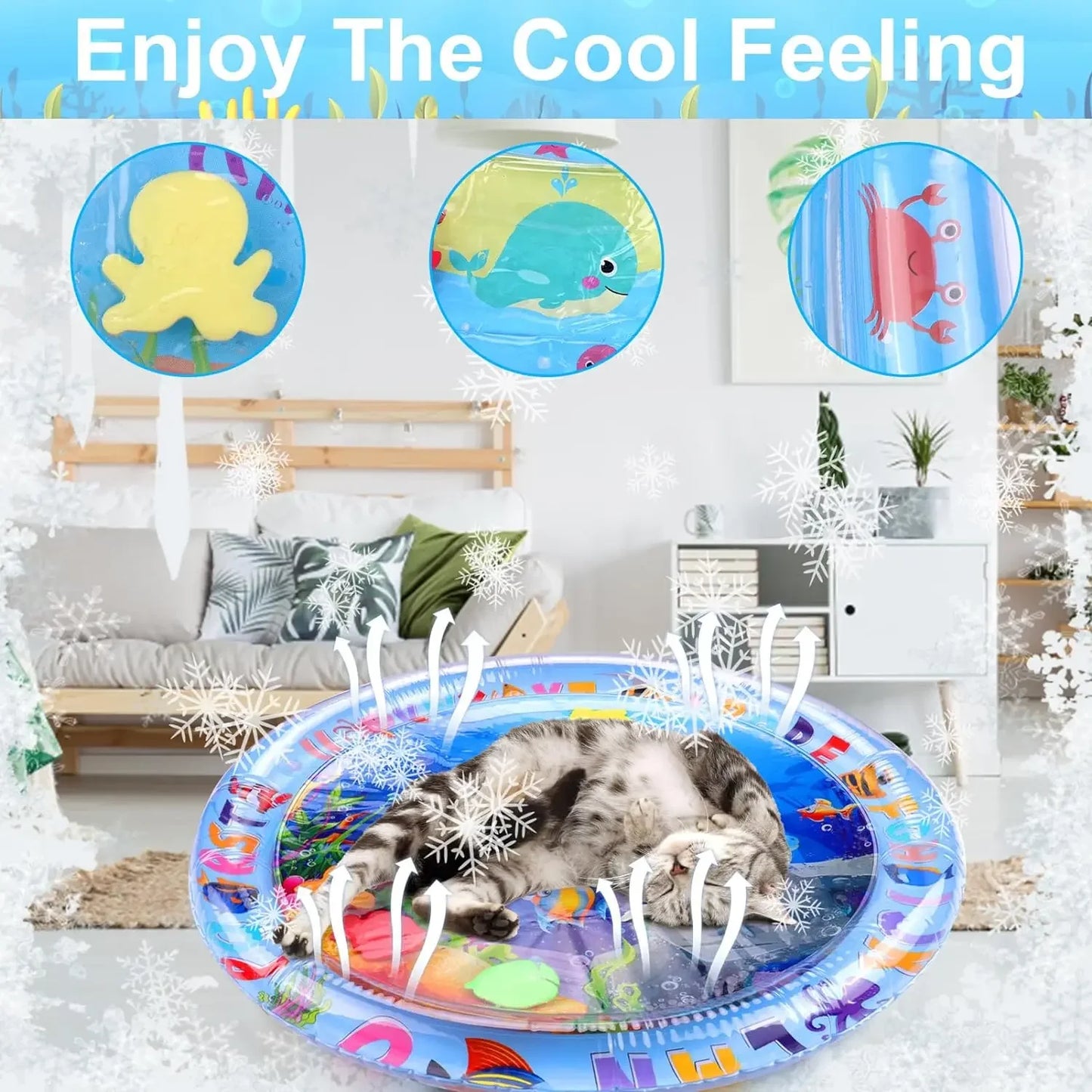Tapis d’Eau Gonflable Rafraîchissant pour Chien et Chat