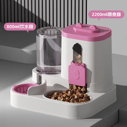 Distributeur automatique eau & croquettes — Pour chien et chat