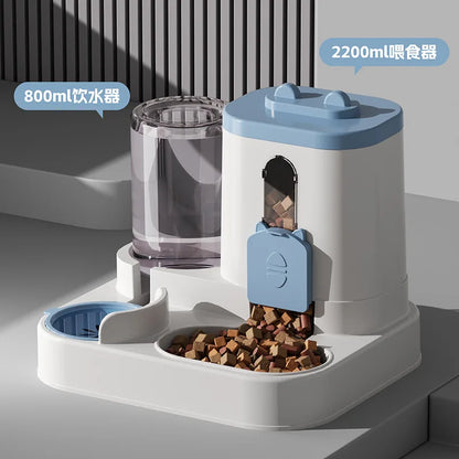 Distributeur automatique eau & croquettes — Pour chien et chat