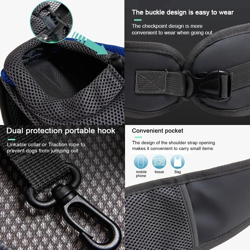 Sac de Transport Ventral pour Petit Chien et Chat