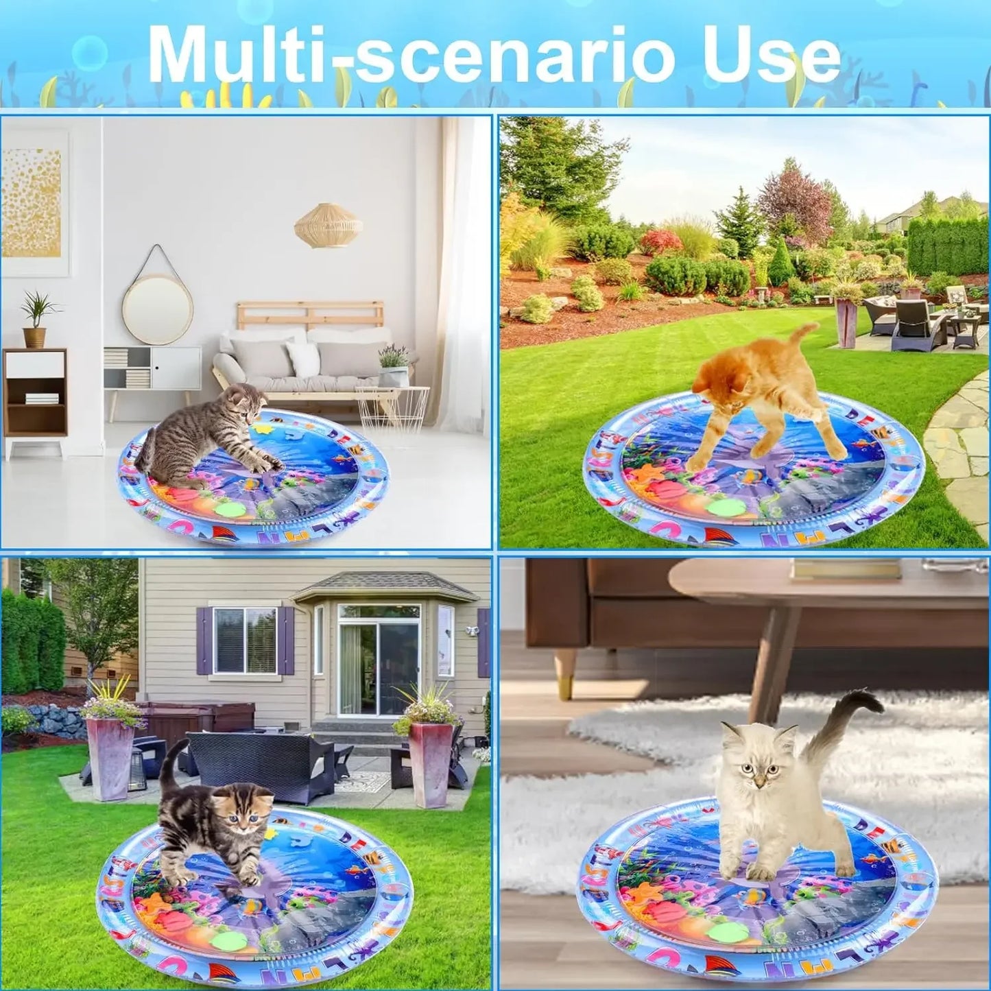 Tapis d’Eau Gonflable Rafraîchissant pour Chien et Chat