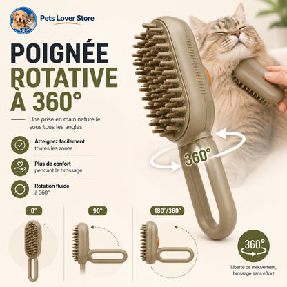 SteamGroom™ – Brosse vapeur pour chiens et chats