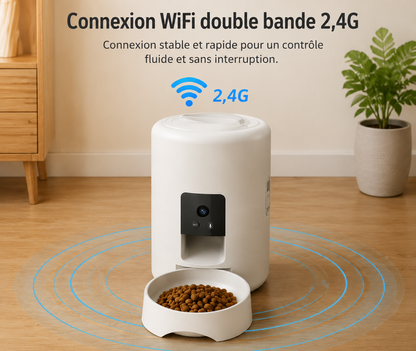 Distributeur automatique de croquettes connecté 2L avec caméra Pets Lover Store