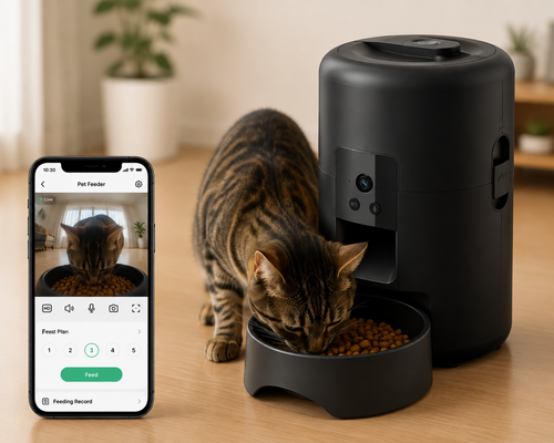 Distributeur automatique de croquettes connecté 2L avec caméra Pets Lover Store