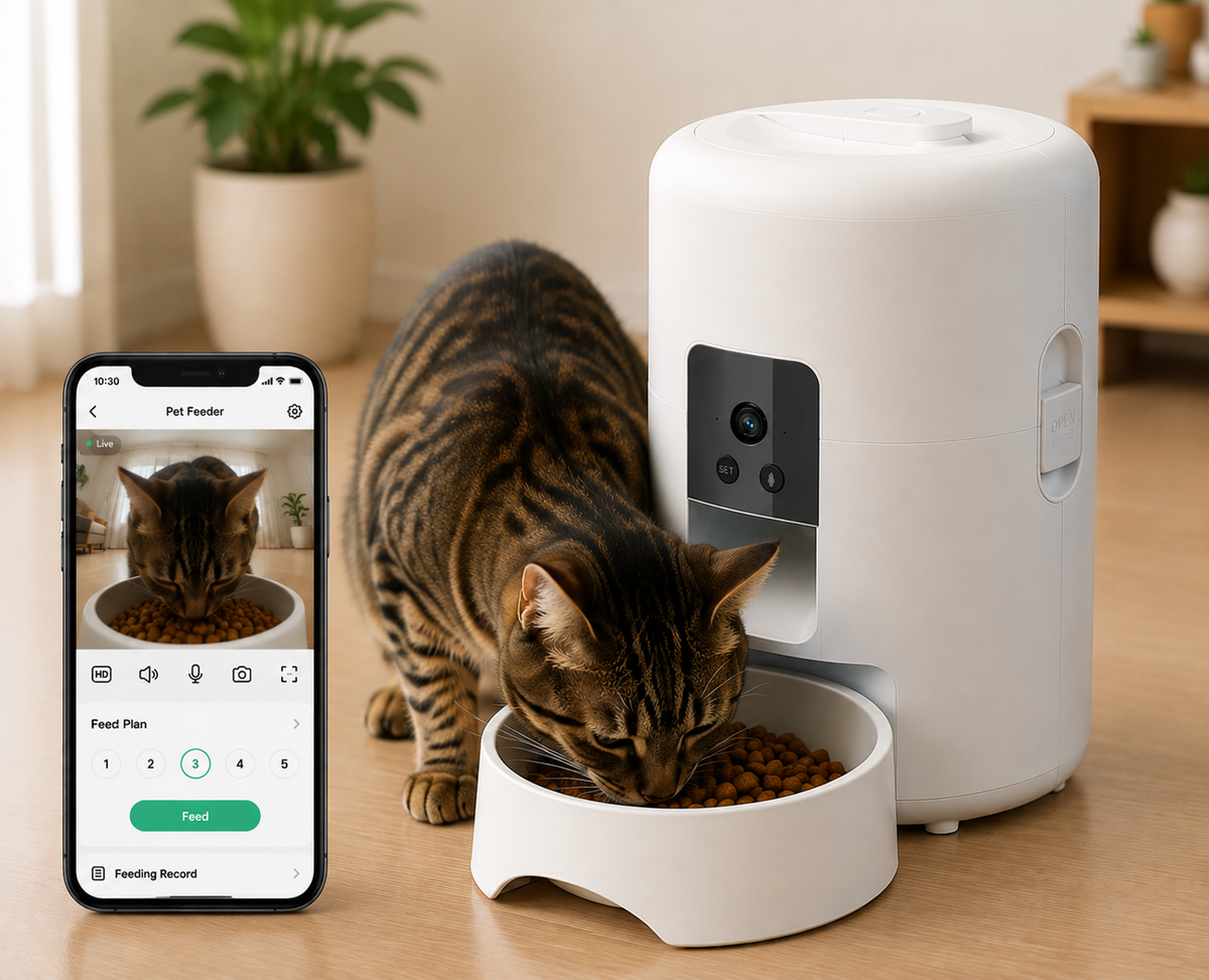 Distributeur automatique de croquettes connecté 2L avec caméra Pets Lover Store